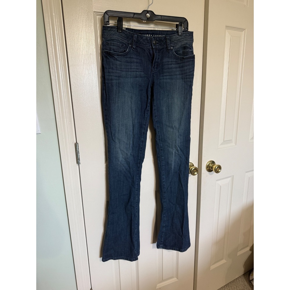 LC Lauren Conrad Womens Size 4 Dark Wash Bootcut Denim Jeans Indigo Blue